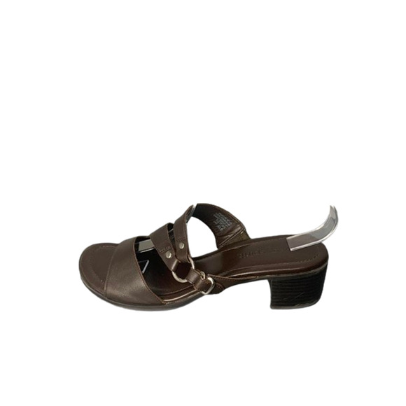 Easy Spirit Womens Brown Faux-Leather Slide Sandals Size 9M With Buckle - Picture 6 of 8